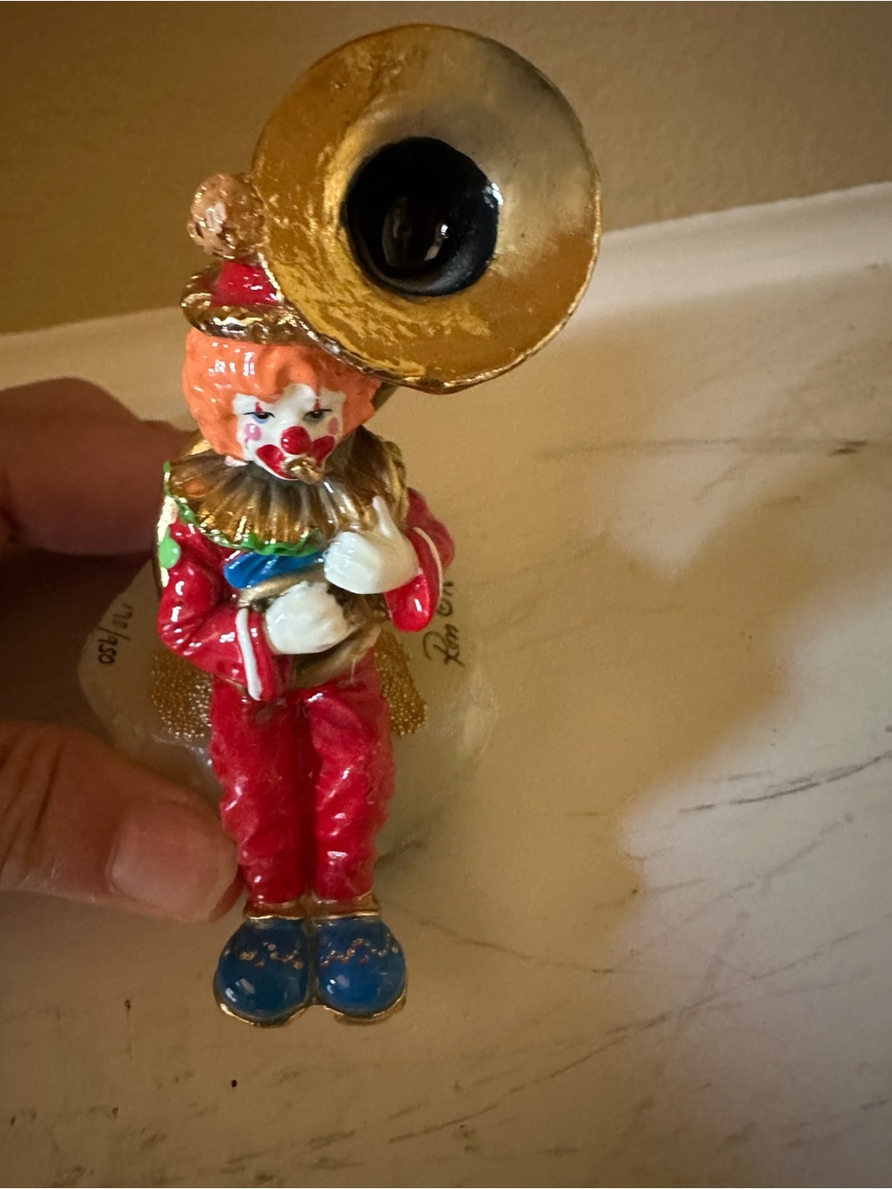 Ron Lee Hand-Painted Clown Figurine playing a Tuba vintage collectable